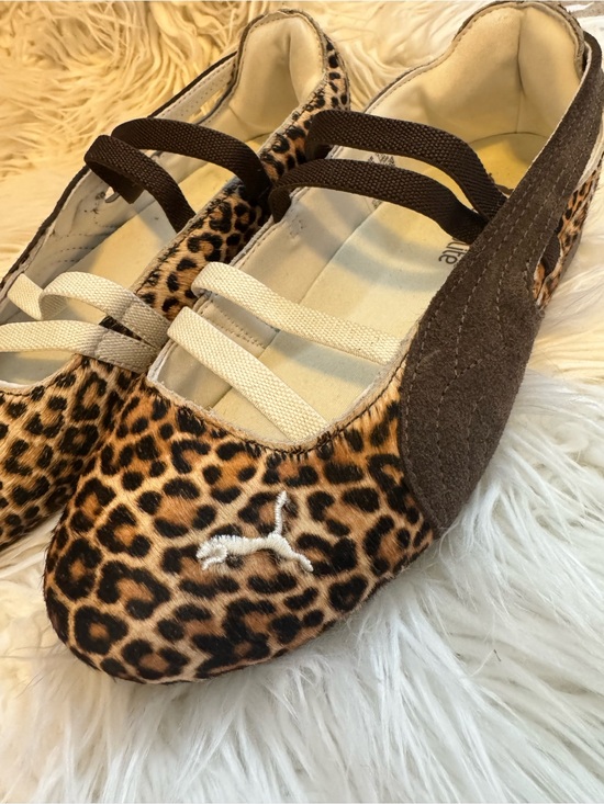 Puma Shoes - Puma Leopard-Print Speedcat Ballet Flats